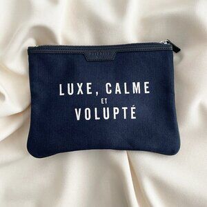 Chez Dede Canvas Pouch/Clutch in Black/Navy